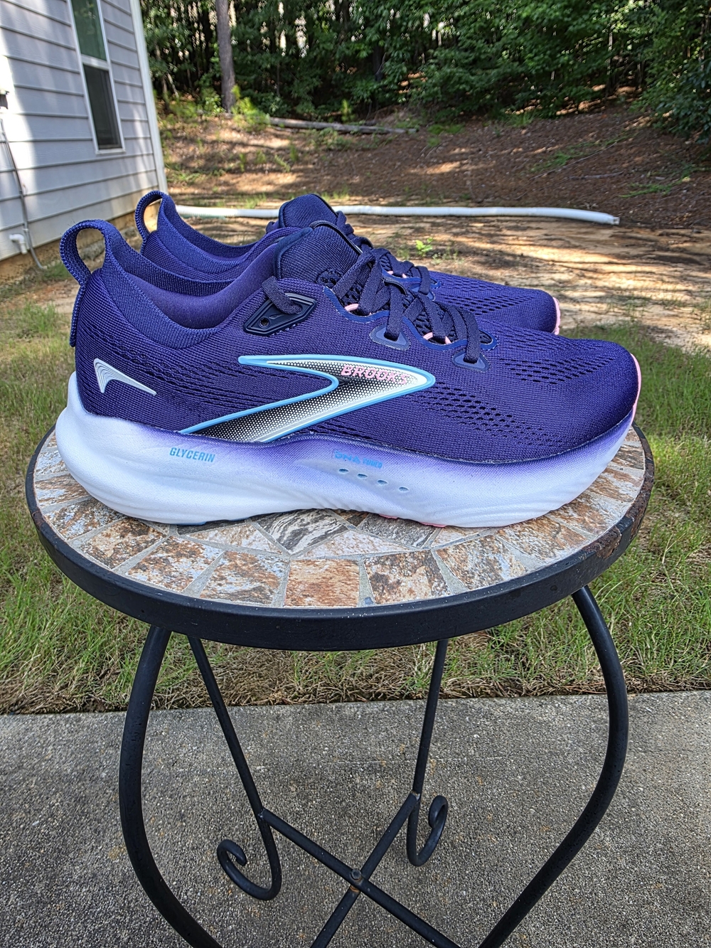 Brooks Glycerin GTS 22 1204341B429 Blue Ribbon Running Shoe Women Sz 8.5 Worn 1x